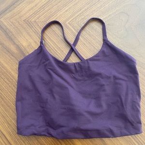 Born Primitive Size M Purple Sports Bra Strappy Back